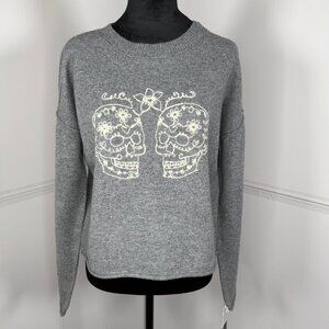Haute Hippie Style Sugar Skull Embroidered Sweater NWT Size M